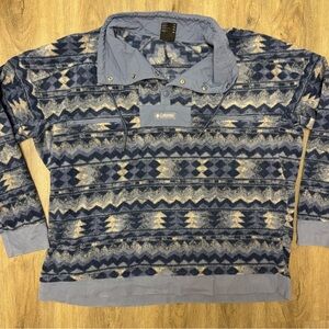 Columbia Men’s XXL Aztec Pattern Fleece Pullover